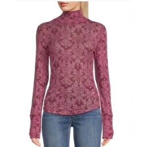 Intimately Free People Pink High Mock Neck Base Layer‎ Thermal Top Casual XS